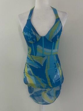 Oh Polly mesh halter bodycon dress